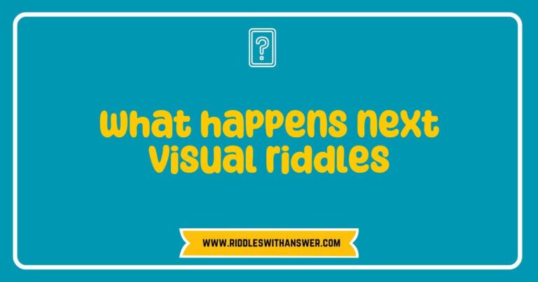 Visual riddle depicting a whimsical scene with a mysterious door and a curious cat, inviting viewers to ponder 'What happens next?' This engaging image captures the essence of visual riddles, featuring elements like a hidden treasure map, a playful dog, and a clock ticking down, encouraging creativity and critical thinking