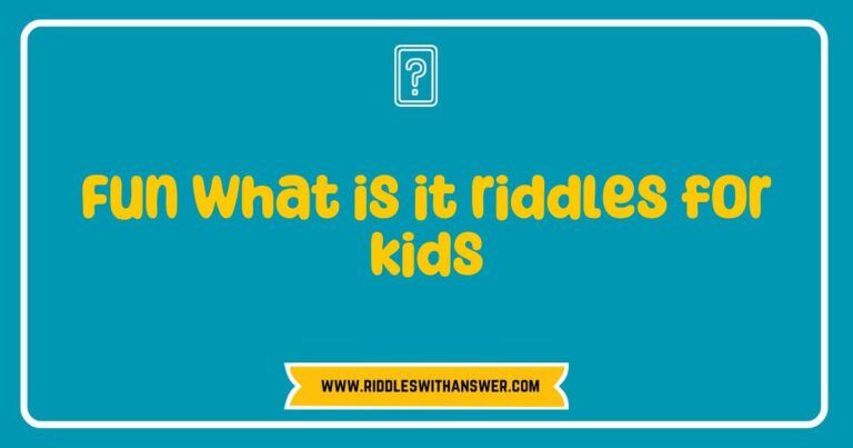 Fun what is it riddles for kids featuring colorful illustrations of playful characters and engaging scenarios, showcasing popular riddles like 'What has keys but can't open locks?' and 'What has a face and two hands but no arms?' Perfect for sparking creativity and critical thinking in children, this image captures