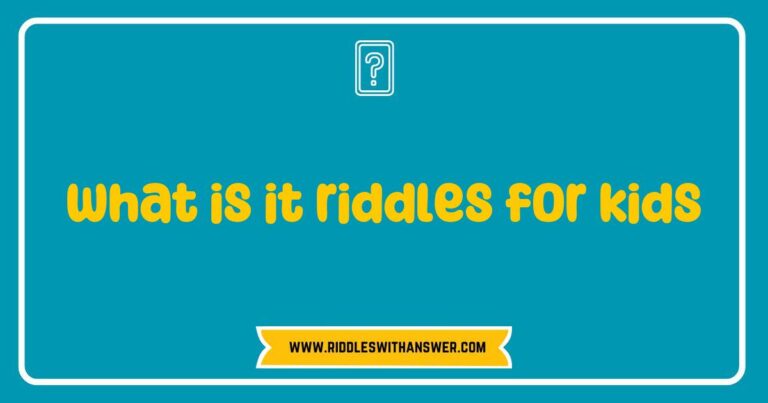 Colorful illustration of children laughing while solving 'What is it?' riddles for kids, featuring playful images of common riddle themes like animals, objects, and nature, showcasing the fun and educational aspects of engaging riddles that stimulate young minds and enhance critical thinking skills.