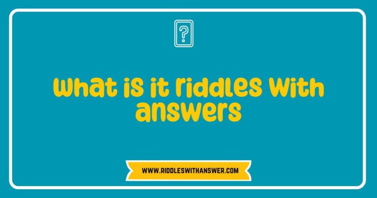 Engaging collection of 'What is it' riddles with answers displayed on a colorful background, featuring popular riddles such as 'What has keys but can't open locks?' and 'What has a heart but no other organs?' Perfect for enhancing critical thinking and problem-solving skills, this image illustrates the