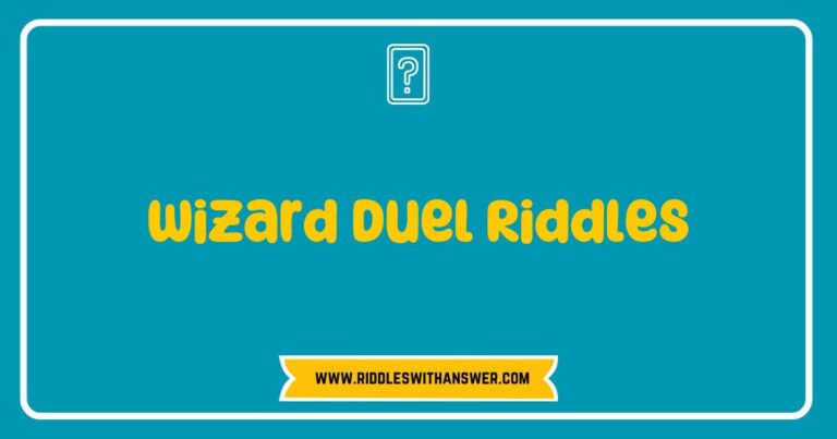 Two wizards engaged in a magical duel, surrounded by swirling spells and mystical energy, as they exchange clever riddles that challenge their intellect and wit. The scene captures the intensity of the 'Wizard Duel Riddles', showcasing the art of spellcasting combined with brain-teasing enigmas, perfect