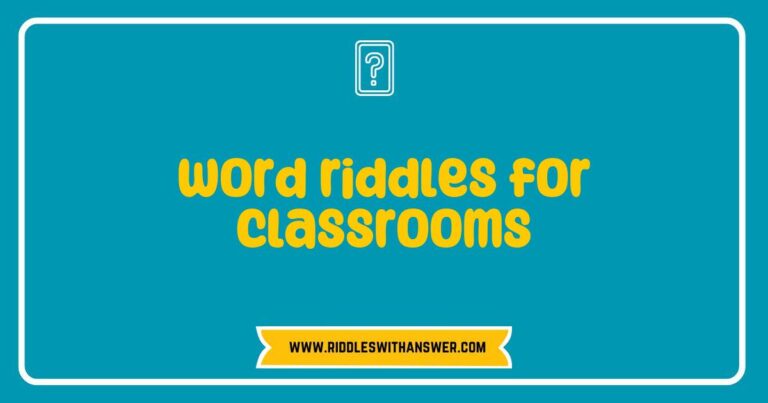Engaging classroom scene with students solving word riddles, featuring colorful posters of brain teasers and vocabulary challenges. The image captures the excitement of learning as kids collaborate on fun word puzzles, enhancing their critical thinking and language skills through interactive riddles for classrooms.