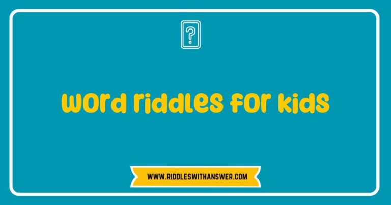 Colorful illustration of children solving fun word riddles for kids, featuring playful characters and engaging text. The image showcases a variety of creative riddles that challenge young minds, promoting critical thinking and vocabulary development. Perfect for parents and educators seeking entertaining brain teasers for children.
