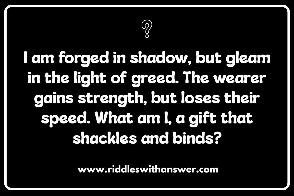 Beware the Bargain: Cursed Armor Riddles and Their Warnings Beware the Bargain: Cursed Armor Riddles and Their Warnings