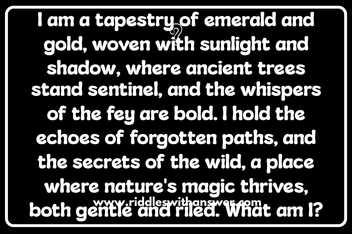 Integrating Lore into Forest Riddles: A Deeper Dive Integrating Lore into Forest Riddles: A Deeper Dive