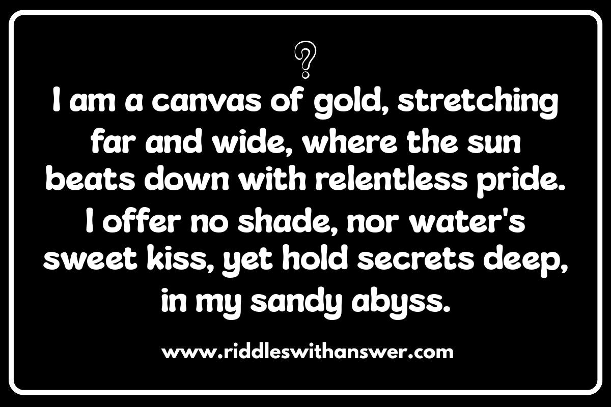 Intriguing Desert Riddles: Puzzles of the Shifting Sands Intriguing Desert Riddles: Puzzles of the Shifting Sands