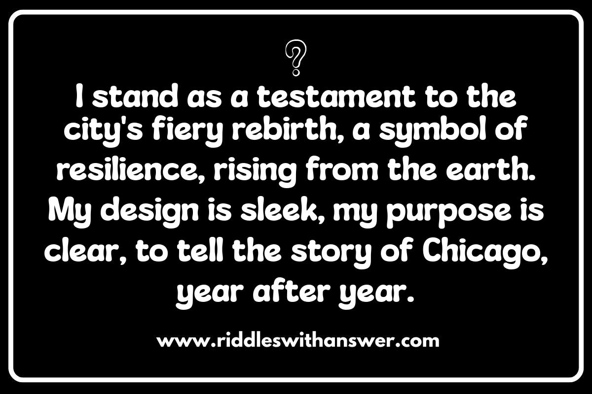 Solving Chicago Riddles: A Tourist's Challenge Solving Chicago Riddles: A Tourist's Challenge
