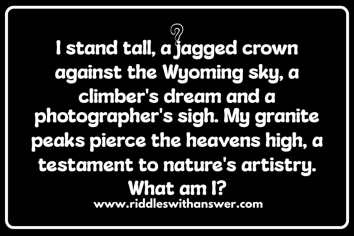 Wyoming Riddles: Testing Your Knowledge of the Equality State Wyoming Riddles: Testing Your Knowledge of the Equality State