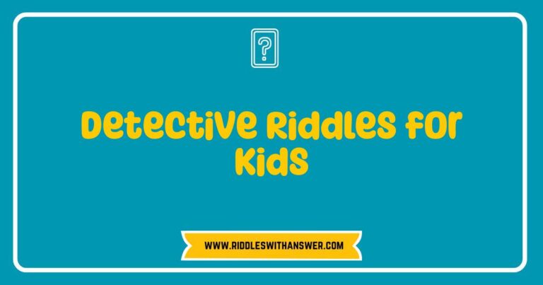 Here are a few options, playing with slightly different angles: **Option 1 (Focus on activity):** > A group of children are enthusiastically solving detective riddles for kids, using clues and thinking hard. **Option 2 (Focus on the fun):** > Kids are having fun engaging with detective riddles for kids, showing excitement and concentration. **Option 3 (Focus on the learning aspect):** > Illustration of children learning critical thinking skills by working through detective riddles for kids. **Option 4 (Slightly more specific, if applicable):** > A colorful page from a book of detective riddles for kids, with a group of children looking at it. **Option 5 (If the image shows a specific riddle):** > An example of a detective riddle for kids, showing a clue and children trying to figure out the answer. **Key points used in these alt texts:** *