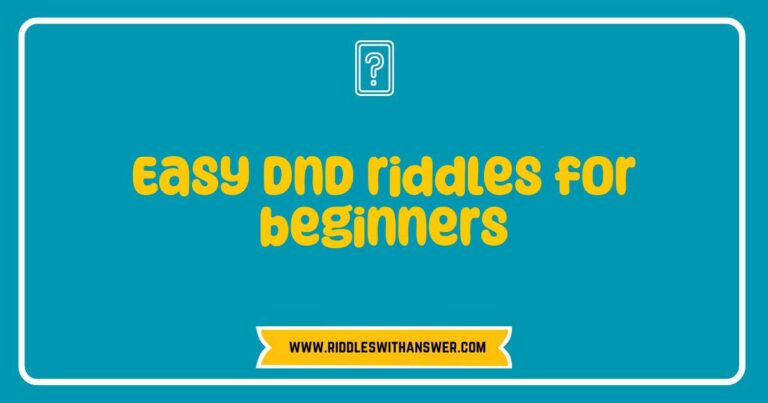 Here are a few options, playing with slightly different focuses: **Option 1 (Focus on simplicity):** > A collection of easy DnD riddles for beginners, designed to be fun and accessible for new players. **Option 2 (Focus on the game):** > Image illustrating easy DnD riddles for beginners, perfect for introducing new players to puzzles in their tabletop games. **Option 3 (Focus on learning):** > Visual aid showing examples of easy DnD riddles for beginners, helping Dungeon Masters create engaging puzzles for their first sessions. **Option 4 (More concise):** > Examples of easy DnD riddles for beginners, suitable for new Dungeons and Dragons players. **Why these work:** * **Keywords:** All options include easy DnD riddles for beginners naturally. * **Descriptive:** They describe what the image likely contains (riddles, examples, a collection). *