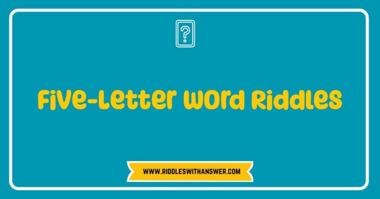 Okay, here are a few options for SEO-optimized alt text for an image related to Five-Letter Word Riddles, with variations to suit different image types: **Option 1 (General, if the image is a collage of word riddles):** ``` alt=A collage featuring several five-letter word riddles, each presented as a short question or clue. Test your vocabulary and problem-solving skills with these fun word puzzles. ``` **Option 2 (If the image shows a single example of a five-letter word riddle):** ``` alt=Example of a five-letter word riddle. The clue is displayed, challenging you to find the solution. Try your hand at solving this fun word puzzle! ``` **Option 3 (If the image is of someone thinking or solving a riddle):** ``` alt=Person contemplating a five-letter word riddle, showcasing the mental challenge involved in solving these brain teasers.