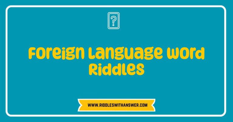 Okay, here are a few options for SEO-optimized alt text for an image related to Foreign Language Word Riddles, with slightly different focuses: **Option 1 (Focus on the challenge):** > Close-up image of jumbled letters and question marks, representing the challenge of solving **foreign language word riddles**. These puzzles require deciphering words from different languages. **Option 2 (Focus on the fun aspect):** > A colorful graphic with playful text bubbles and scattered foreign words, illustrating the fun and engaging nature of **foreign language word riddles**. Test your linguistic skills with these brain teasers. **Option 3 (Focus on the learning aspect):** > Image of a person thinking while looking at a list of words in different languages, demonstrating how **foreign language word riddles** can be a fun way to learn new vocabulary and improve language skills. **Option 4 (More concise):** > Image