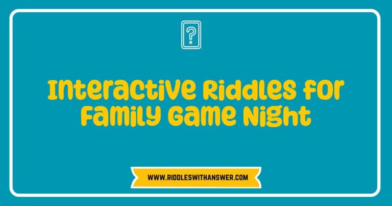 Here are a few options, playing with slightly different nuances: **Option 1 (Focus on the family aspect):** > A family enjoys solving interactive riddles together during game night, fostering fun and laughter. **Option 2 (Focus on the interactivity):** > Close up image showcasing interactive riddles being used in a family game night setting, emphasizing engagement and problem solving. **Option 3 (More descriptive of the visual):** > A brightly lit table with family members gathered around, working on interactive riddles as part of their family game night activities. **Option 4 (Slightly shorter):** > Family game night featuring interactive riddles, creating a fun and engaging experience for all. **Which to use depends on the context of the image, but all of these:** * **Include the keyword:** interactive riddles is naturally incorporated. * **Are descriptive:** They paint a picture of what's