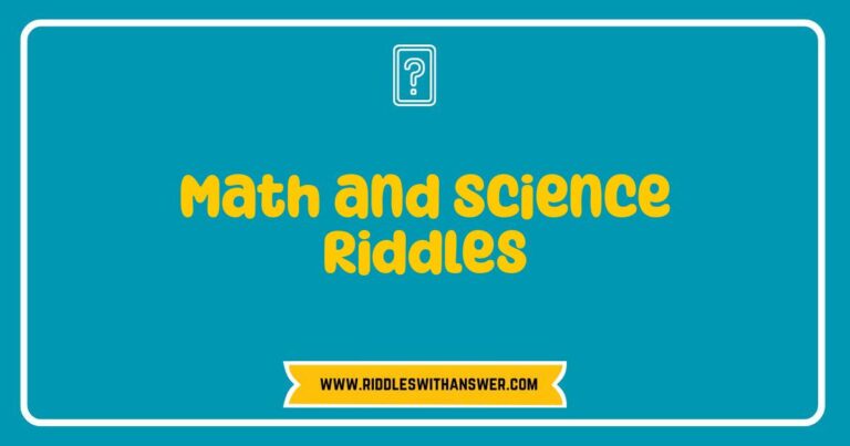 Here are a few options, depending on the specific image: **Option 1 (If the image shows a brain with math symbols and science equipment):** > A brain surrounded by math symbols and science equipment, representing the fun challenge of math and science riddles. **Option 2 (If the image shows a riddle written on a chalkboard):** > A chalkboard displaying a tricky math and science riddle, inviting viewers to test their problem-solving skills. **Option 3 (If the image is a graphic with text like Math & Science Riddles):** > Graphic featuring the text Math & Science Riddles alongside illustrative elements, designed to engage those interested in brain teasers. **Option 4 (If the image shows people thinking or solving puzzles):** > People engaged in solving math and science riddles, demonstrating the collaborative and engaging nature of these brain teasers. **Option 5 (If the image is more abstract, like