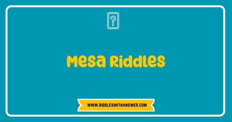 Okay, here are a few options for SEO-optimized alt text for an image related to Mesa Riddles, keeping it descriptive and natural: **Option 1 (General, if the image is of a mesa landscape):** > A scenic view of a mesa landscape, a fitting backdrop for contemplating Mesa Riddles. **Option 2 (If the image includes text or a symbol related to a riddle):** > Close up of a rock face with an inscription hinting at Mesa Riddles a brain teaser hidden in the landscape. **Option 3 (If the image shows people exploring a mesa):** > People exploring a mesa, searching for clues to solve the intriguing Mesa Riddles. **Option 4 (If the image is abstract or conceptual):** > An abstract representation of the challenge and mystery surrounding Mesa Riddles. **Option 5 (If the image is of a specific location):** > A photo
