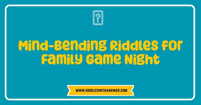 Here are a few options, playing with slightly different angles: **Option 1 (Focus on the experience):** > A family gathers around a table, laughing and thinking as they try to solve mind-bending riddles for family game night. **Option 2 (Focus on the activity):** > Close-up shot of a riddle card being read during a family game night, showcasing the challenging and mind-bending riddles. **Option 3 (Focus on the challenge):** > Image of a family pondering a complex puzzle, illustrating the fun and engagement of mind-bending riddles for family game night. **Option 4 (More concise):** > Family enjoying a game night with mind-bending riddles. **Explanation of why these are good:** * **Keyword inclusion:** Each alt text naturally includes mind-bending riddles for family game night or a variation of it. * **Descriptive:**