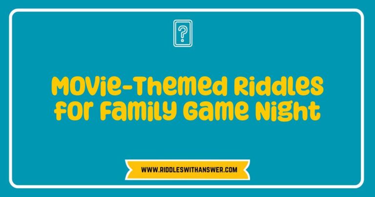 Here are a few options, playing with slightly different angles: **Option 1 (Focus on the activity):** > Family playing a game of movie-themed riddles during a fun-filled game night, enjoying laughter and friendly competition. **Option 2 (Focus on the theme):** > Image depicting a family engaged in solving movie riddles as part of their home game night, a great way to test their film knowledge. **Option 3 (Slightly more concise):** > Family enjoying movie-themed riddles together at their game night, a fun activity for all ages. **Option 4 (If the image shows a specific element, like cards):** > Close up of family members looking at movie riddle cards during their game night, showcasing a fun activity for all. **Key takeaways for why these work:** * **Keyword included naturally:** movie-themed riddles appears in each one. *