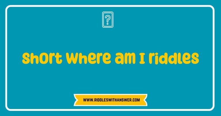 Okay, here are a few options for SEO-optimized alt text for an image related to short where am I riddles, with slightly different focuses, so you can choose the one that best suits your specific image: **Option 1 (General Focus):** > A collection of short where am I riddles displayed on a colorful background, perfect for brain teasers and puzzling fun. **Option 2 (Focus on Visuals):** > Visual representation of short where am I riddles, featuring whimsical typography and playful illustrations, ideal for engaging kids and adults alike. **Option 3 (Focus on Activity):** > Image showcasing examples of short where am I riddles, designed to challenge your thinking and provide a fun mental workout. **Option 4 (Focus on Purpose):** > Illustration highlighting the enjoyment of short where am I riddles, a great activity for parties, classrooms, or family game nights. **Option