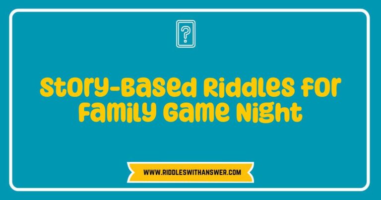 Here are a few options, playing with slightly different angles: **Option 1 (Focus on the activity):** > A family enjoys a fun game night with story-based riddles, laughing and engaging with the creative challenges. **Option 2 (Focus on the riddle aspect):** > Children and adults participate in a family game night solving story-based riddles, enhancing their problem-solving skills. **Option 3 (Focus on the atmosphere):** > A warm and engaging family game night featuring story-based riddles provides a memorable experience for all. **Option 4 (More concise):** > Family fun with story-based riddles during a lively game night. **Key takeaways and why these work:** * **Keyword Inclusion:** Story-based riddles and family game night are naturally integrated. * **Descriptive:** They paint a picture of what's happening in the image. * **