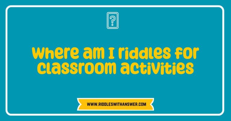 Okay, here are a few options for SEO-optimized alt text, playing with different levels of detail and focusing on natural keyword integration: **Option 1 (Concise & Direct):** ``` alt=Image of a classroom activity using 'where am I' riddles, showing students engaged and thinking. ``` **Option 2 (More Descriptive):** ``` alt=Students actively participating in a classroom game with 'where am I' riddles, a fun learning activity for all ages. ``` **Option 3 (Specific Scenario):** ``` alt=A classroom setting where children are solving 'where am I' riddles written on a whiteboard, a great activity for critical thinking skills. ``` **Option 4 (Focus on Benefits):** ``` alt=Engaging classroom activity featuring 'where am I' riddles designed to boost problem-solving and critical thinking skills in students. ``` **Option 5 (