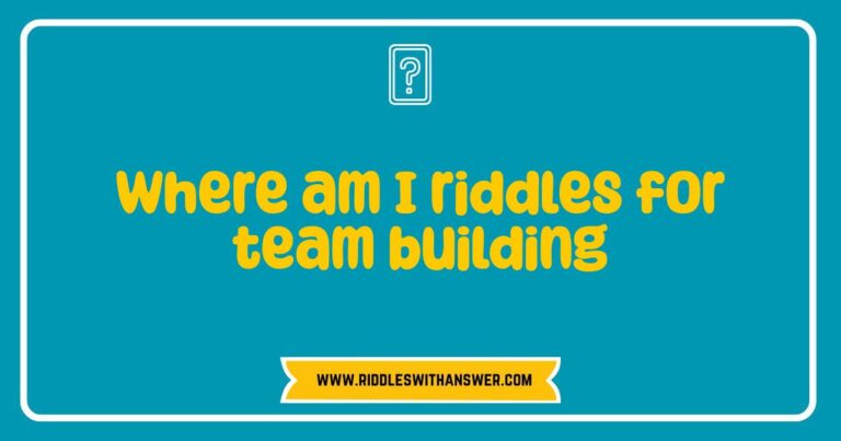 Okay, here are a few options for SEO-optimized alt text, playing with slightly different angles and lengths: **Option 1 (Concise):** ``` alt=Team building activity: Where am I riddle card with a question mark. ``` **Option 2 (More Descriptive):** ``` alt=Image of a 'Where am I' riddle card, used for team building activities to foster collaboration and problem-solving. ``` **Option 3 (Focusing on the Experience):** ``` alt=Team building fun with 'Where am I' riddles: a group activity designed to encourage teamwork and communication. ``` **Option 4 (Longer, More Keyword-Rich):** ``` alt=A visual example of 'where am I riddles for team building', showcasing a card with a question mark. These riddles are used to promote problem-solving and communication within a team environment. ``` **Option