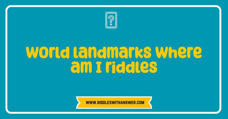 Okay, here are a few options for SEO-optimized alt text for an image related to world landmarks where am I riddles, keeping in mind different possible image scenarios: **Option 1 (If the image shows a collage of different landmarks):** `Alt text: A collage of iconic world landmarks, perfect for playing 'where am I' riddles. Test your knowledge of global travel destinations with these famous sights.` **Option 2 (If the image shows one specific landmark, e.g., the Eiffel Tower):** `Alt text: The Eiffel Tower in Paris, a classic example of a world landmark used in 'where am I' riddles. Can you guess this famous location?` **Option 3 (If the image shows a person looking at a map with landmark icons):** `Alt text: A person studying a map featuring various world landmarks, ideal for creating or solving 'where am I' riddles. Explore the globe from home