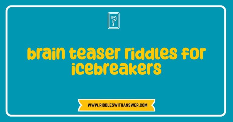 Here are a few options, playing with slightly different approaches: **Option 1 (Focus on the activity):** > A group of people engaged in a fun icebreaker activity, solving brain teaser riddles together. **Option 2 (Focus on the content):** > Image depicting brain teaser riddles used as icebreakers for a team or group activity. **Option 3 (Slightly more specific):** > Close-up of a puzzle or riddle card, showcasing brain teaser riddles suitable for icebreakers. **Option 4 (Short and sweet):** > Brain teaser riddles being used for icebreakers. **Why these are SEO optimized:** * **Keywords:** They all include the main keyword phrase brain teaser riddles for icebreakers or a close variation. * **Descriptive:** They accurately describe the image content. * **Natural Language:** They use natural, readable language rather than just keyword