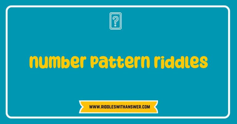 Number pattern riddles with a sequence of numbers to solve.
