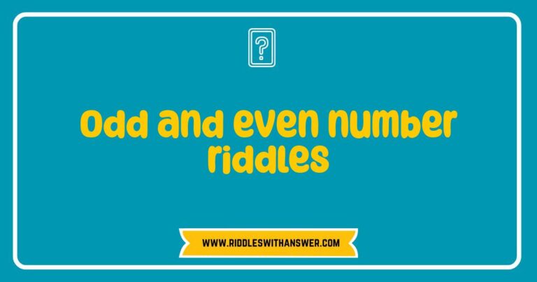 Odd and even number riddles: A fun math puzzle concept.