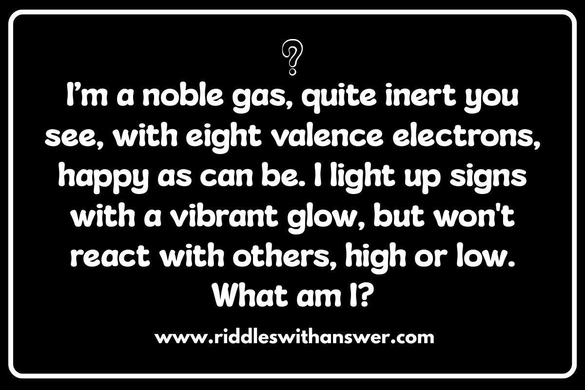 Chemistry Riddles: Testing Your Element Knowledge Chemistry Riddles: Testing Your Element Knowledge