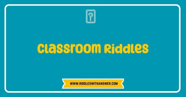 Classroom riddles on a chalkboard, engaging students in problem-solving.